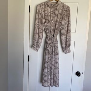Loft Snakeskin pattern shirt dress Sz12